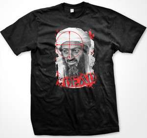 Osama Bin Laden We Got Him Crosshairs Mens T shirt  