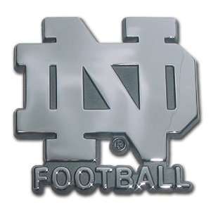 University of Notre Dame ND FOOTBALL Block Letters Chrome Plated 