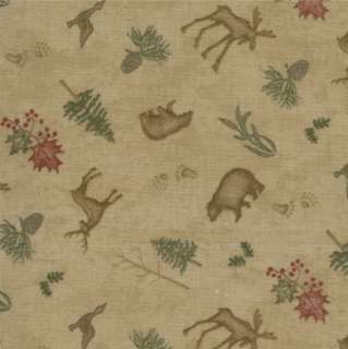   HOLLY TAYLOR CLASSICS Forest Animals / Sand   by the 1/2 yard  
