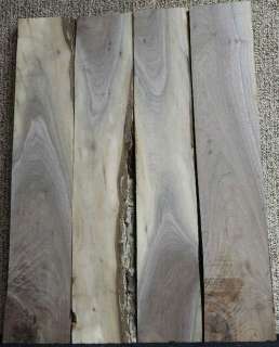 Set of 4 Black Walnut Fiddleback Figured Project Pack Craftwood Slabs 