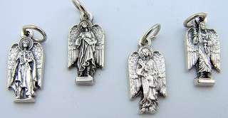 Lot 4 Archangel Mini Angels Medal Lot Protect Religious Charm Bracelet 