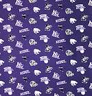 kansas state university purple 100 % cotton fabric fat quarter