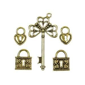  5pc Clover Key Accent   Jewelry Basics Accent Arts 