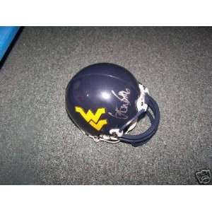 Grant Wiley West Virginia Mountaineers Signed Mini Helm   Autographed 