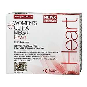  GNC Women Ultra Mega Heart Vitapak, 30 Packs Health 