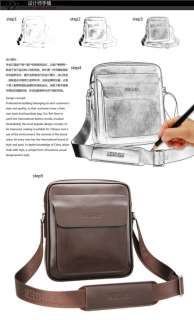 Mens Genuine Leather Shoulder bag Handbags Briefcase Messenger bag 