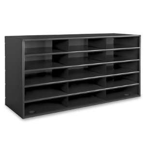  Mail Sorter, 15 Compartment   Black