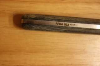 ANZA 2011 SNAKE SKIN   MICARTA Handle Knife w/ Leather Sheath Made in 