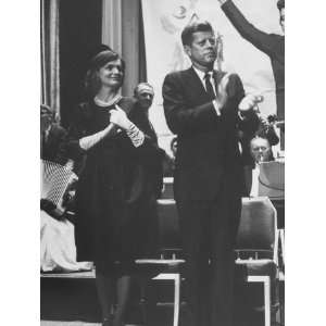  Sen. John F. Kennedy and His Wife Jackie at Political 
