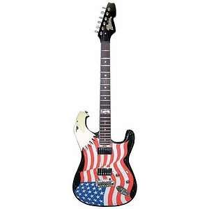  Italia Freebird Electric Guitar   US Flag Design: Musical 