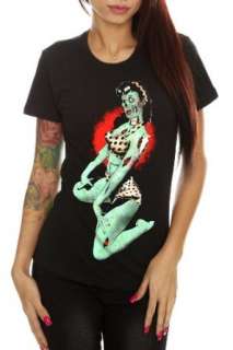  Pin Up Zombie Girls T Shirt: Clothing