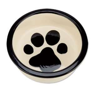  Handpainted Dog Bowl , Type: Paw Print: Pet Supplies