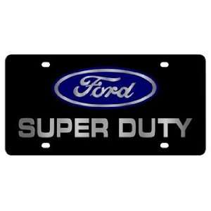  Ford Super Duty License Plate on Black Steel: Automotive