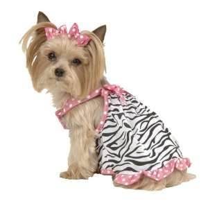  Bow Dress with Polka Dot Trim   Large: Pet Supplies