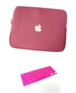 Laptop sleeve & Key B cover for Apple 13 Macbook Pink  