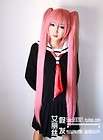 UMINEKO Pink Straight Vocaloid Miku Ponytail Cosplay Wig U70  