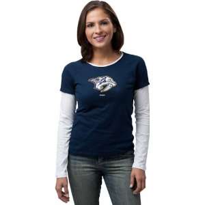  Nashville Predators Womens Logo Premier Too Long Sleeve 