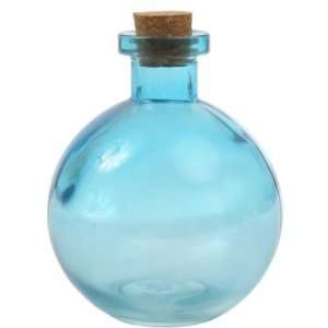  8.8 oz. Aqua Blue Ball Glass Bottle: Home & Kitchen