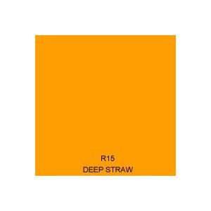  ROSCO 15 (15 SHEET) DEEP STRAW SHEET Gel Sheets