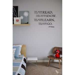   go Dr. Seuss cute wall quotes sayings art vinyl decal: Home & Kitchen
