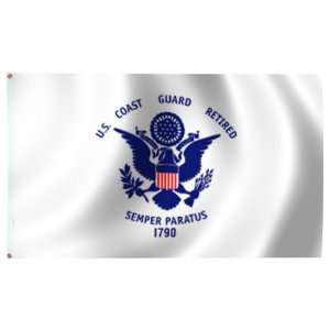  Coast Guard Retired Flag 3X5 Foot E Poly Patio, Lawn 