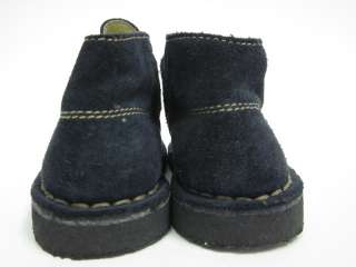 PRIMIGI Boys Navy Blue Suede Velcro Booties Shoes Sz 26  