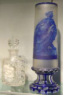 ariadne panther engraved glass vase c1850 by franz paul zach plus 