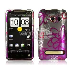 SQUIGGLY FLOWER DESIGN CASE COVER + LCD Screen Protector + Car Charger 
