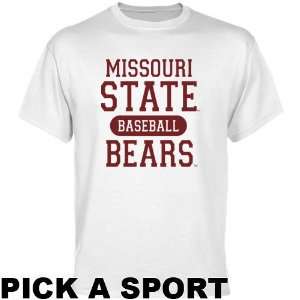  Missouri State University Bears White Custom Sport T shirt 
