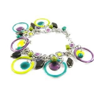   Bracelet french touch Coloriage turquoise green purple. Jewelry