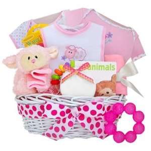   Me Little Lamb Baby Girl Keepsake Gift Basket   Personalized: Baby