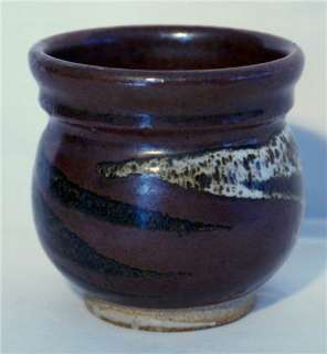 Signed Art Pottery Pot Planter DH Orion Brown Abstract  