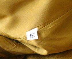   DE LA RENTA Skirt SUIT Sz 16 Made in USA Gold w. PURPLE Trim  