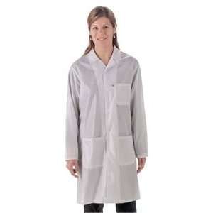 Tech Wear Lab Coat, Lapel Collar, 4X Large, Knee Length  