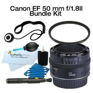  Canon EF 50mm f/1.8 II Lens With 52mm UV + Power Package 