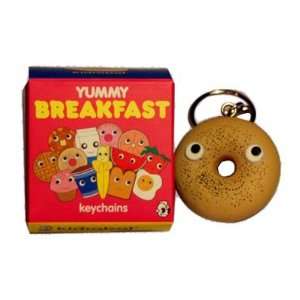  Kidrobot Yummy Breakfast Keychain   Poppyseed Bagel Toys & Games