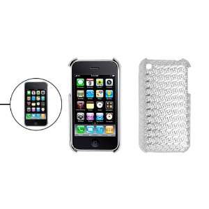  Gino Weave Style Silvery Plastic Case Cover for iPhone 3G 