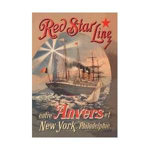 Red Star Cruise Line Antwerp New York and Philadelphia 20x30 poster 