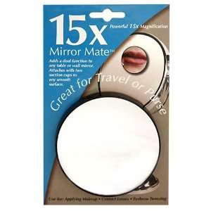 Floxite 15X Magnification Mirror Mate with Suction Cups 