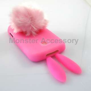 Pink Bunny Soft Skin Gel Case Cover For Huawei Ascend  