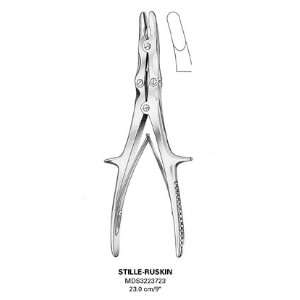 Bone Rongeurs, Stille Ruskin   Double action, curved tip, 9 inch , 23 