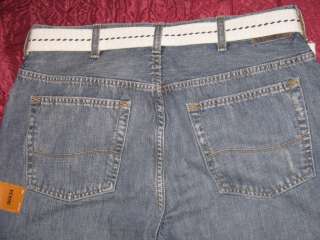 Mens New belted jeans by Lee Dungarees relaxed bootcut Medium wash 