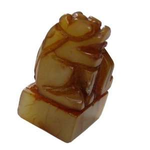  Ancient Chinese Jade Stamp with Tiger 
