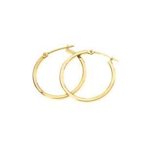  14K Yellow Gold Tube Hoop Earrings: Katarina: Jewelry