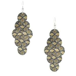  G by GUESS Snake Print Earrings, BLACK: Jewelry