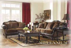 Ashley Key Town 2pc Living Room Set in Truffle Finish  