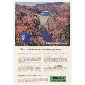  1956 Boy Hoover Dam NV AZ Sinclair Oil Print Ad (9785 