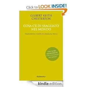 Cosa cè di sbagliato nel mondo (Italian Edition) Gilbert Keith 