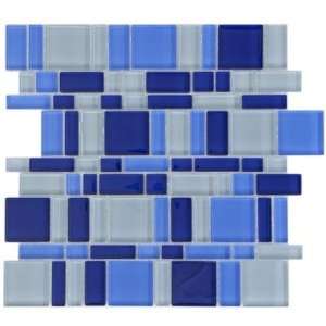Sierra Magic Celeste 11 3/4 x 11 3/4 Inch Glass Mosaic Wall Tile (10 