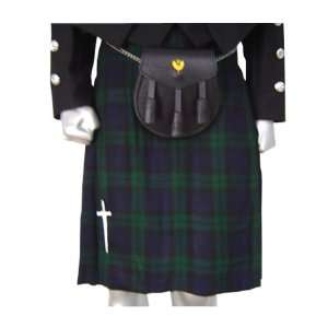  Piper Tartan Kilt, Scottish, Tartan, Black Watch, 22 to 